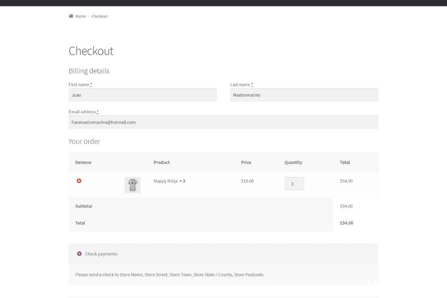 Checkout simplificado woocommerce