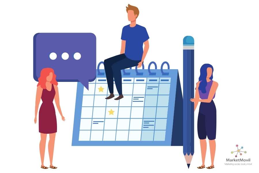 calendario de publicaciones en redes sociales